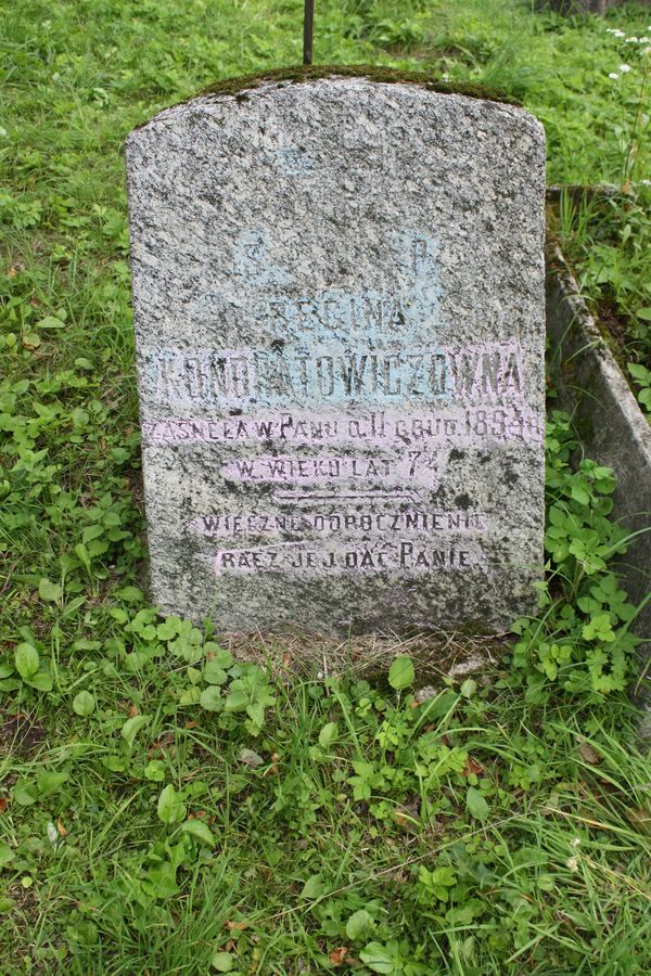 Tombstone of Regina Kondratowicz, from the Ross Cemetery in Vilnius, as of 2013