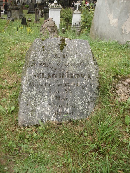Nagrobek Heleny Ziagier, cmentarz na Rossie w Wilnie, stan z 2013 r.