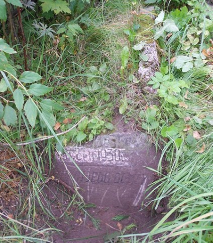 Nagrobek nieznanego mężczyzny , cmentarz Na Rossie w Wilnie, stan z 2013