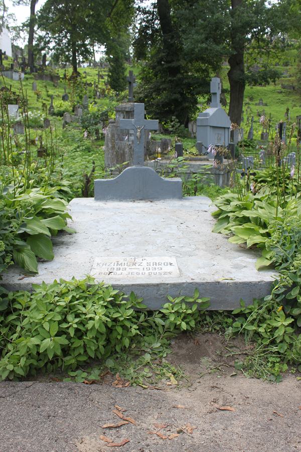 Grobowiec Kazimierza Sarola, cmentarz Na Rossie w Wilnie, stan z 2013