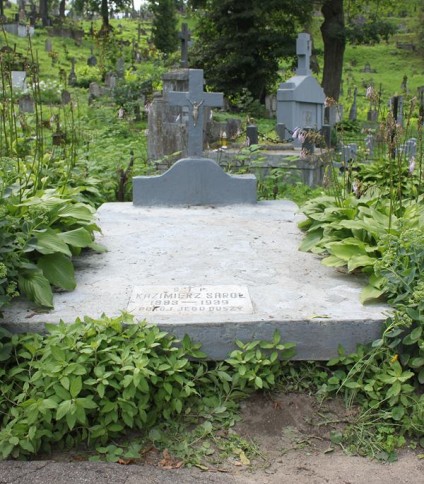 Grobowiec Kazimierza Sarola, cmentarz Na Rossie w Wilnie, stan z 2013