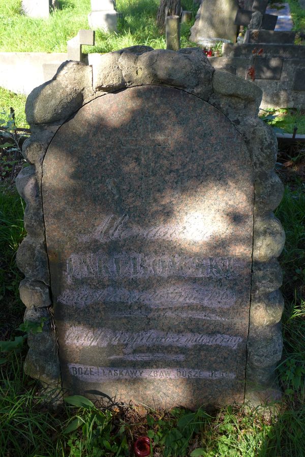 Tombstone of Aleksander Jakubowski, Na Rossie cemetery in Vilnius, as of 2013