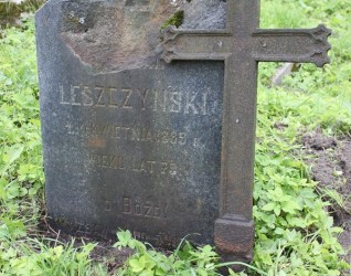 Nagrobek ... Leszczyńskiego, cmentarz Na Rossie w Wilnie, stan z 2013