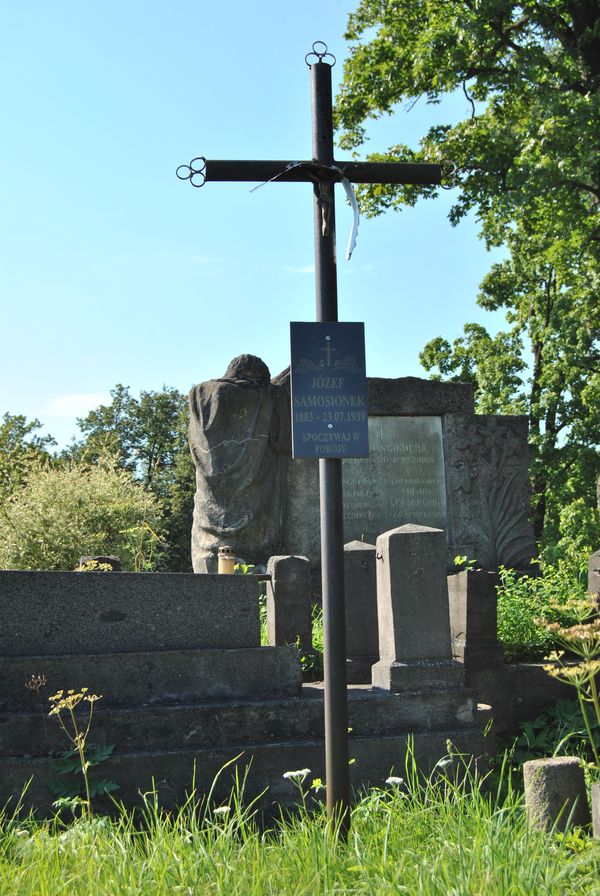 Tombstone of Jozef Samosionek, Na Rossie cemetery in Vilnius, as of 2014