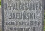 Fotografia przedstawiająca Tombstone of Alexander Jacunski