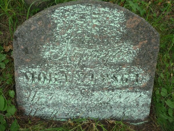 Inscription of Stefania Moraczewska's gravestone, Na Rossie cemetery in Vilnius, as of 2013.
