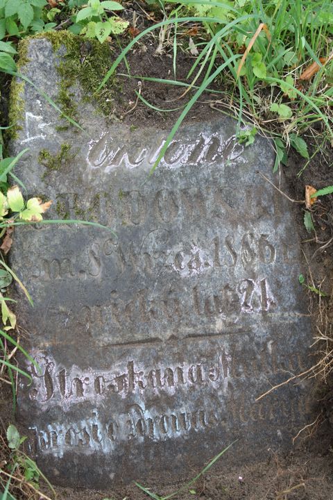 Tombstone of Antoni Brodowski, Ross cemetery in Vilnius, as of 2013.