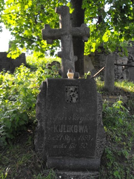 Nagrobek Zofii Kulik, cmentarz Na Rossie w Wilnie, stan z 2013 r.