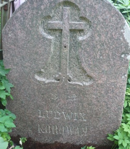 Nagrobek Ludwika Korowaja, cmentarz Na Rossie w Wilnie, stan z 2013 r.