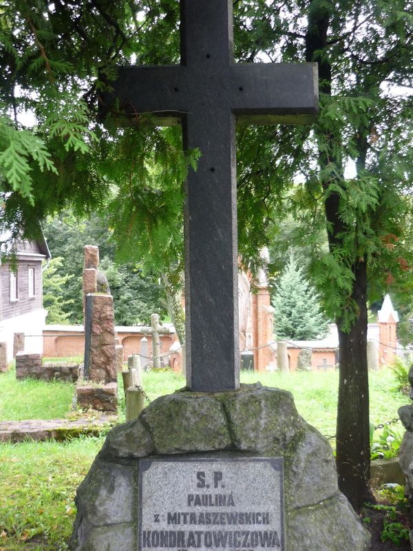 Fragment of Paulina Kondratowicz's tombstone, Ross cemetery, as of 2013