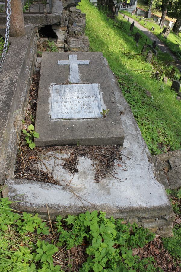 Grobowiec Wiktora Niewodniczańskiego, cmentarz Na Rossie w Wilnie, stan z 2014 r.