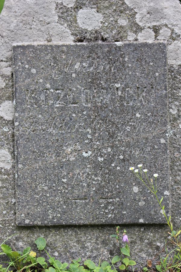 A fragment of Antoni Kozlowicki's tombstone, Na Rossie cemetery in Vilnius, as of 2013