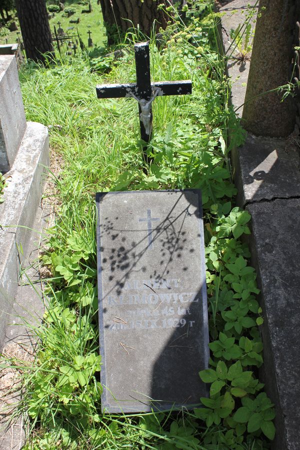 Nagrobek Alberta Klimowicza, cmentarz Na Rossie w Wilnie, stan z 2014 r.