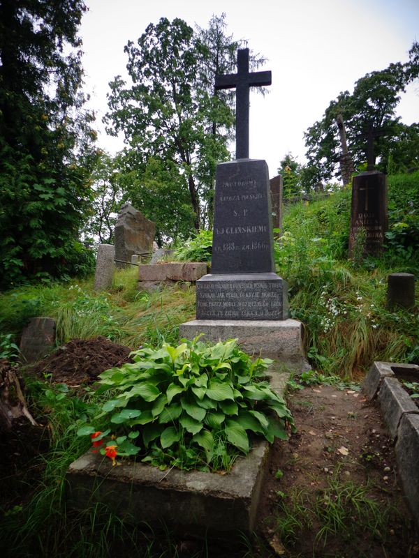 Tombstone of Antoni Gliński, Na Rossie cemetery in Vilnius, as of 2013
