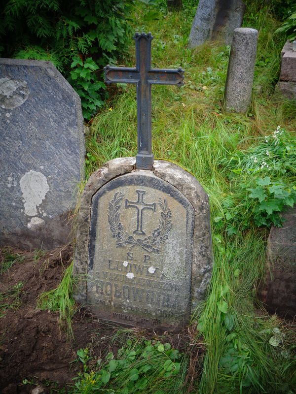 Tombstone of Ludwika Holownia, Na Rossie cemetery in Vilnius, as of 2013