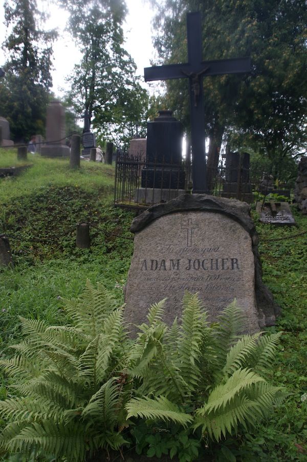 Tombstone of Adam and Teofila Jocher, Ross cemetery, as of 2013