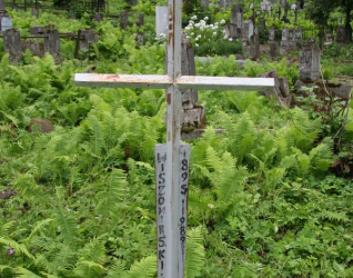 Nagrobek [N. N.] Wiszomirskiego, cmentarz na Rossie w Wilnie, stan na 2013 r.