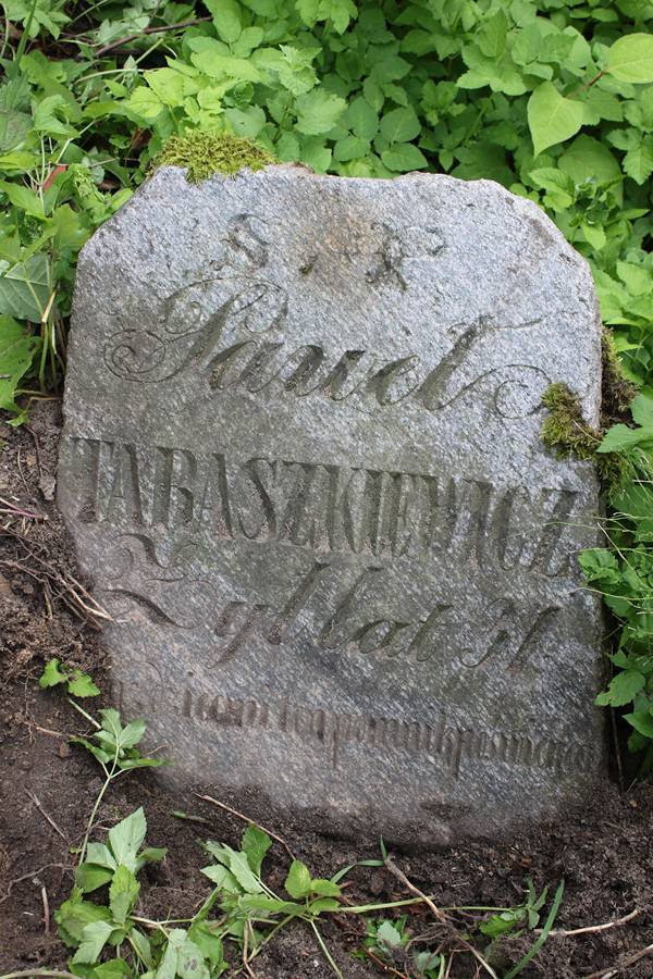 Tombstone of Pavel Tarashkevich, Na Rossie cemetery in Vilnius, as of 2013