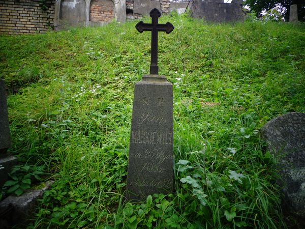 Tombstone of Jan Markiewicz, Ross Cemetery in Vilnius, as of 2013.