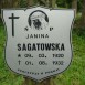 Fotografia przedstawiająca Tombstone of Janina Sagatowska