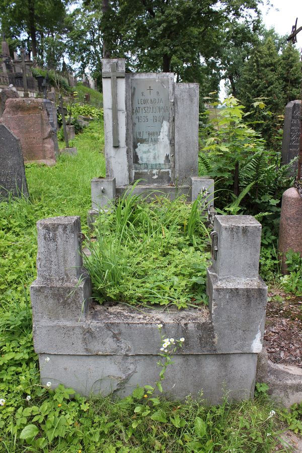 Tombstone of Leokadia Latyszojć, Na Rossie cemetery in Vilnius, as of 2013