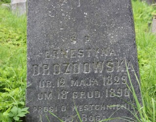 Nagrobek Ernestyny Drozdowskiej, cmentarz Na Rossie w Wilnie, stan z 2013