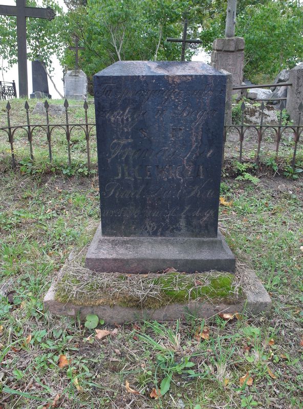Tombstone of Frantsisk Ilytsevich, Na Rossa cemetery in Vilnius, state of 2014