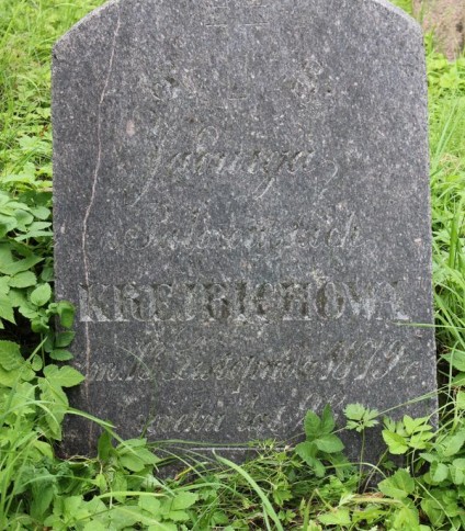 Nagrobek Jadwigi Krejbich, cmentarz Na Rossie w Wilnie, stan z 2013