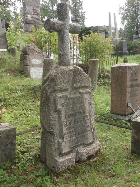 Tombstone of Kazimierz Borysewicz, Rossa cemetery in Vilnius, as of 2013