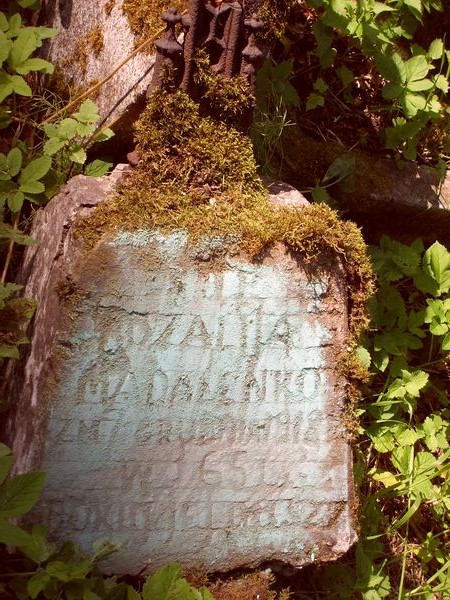 Tombstone of Rozalia Magdalena, Ross cemetery in Vilnius, as of 2014.