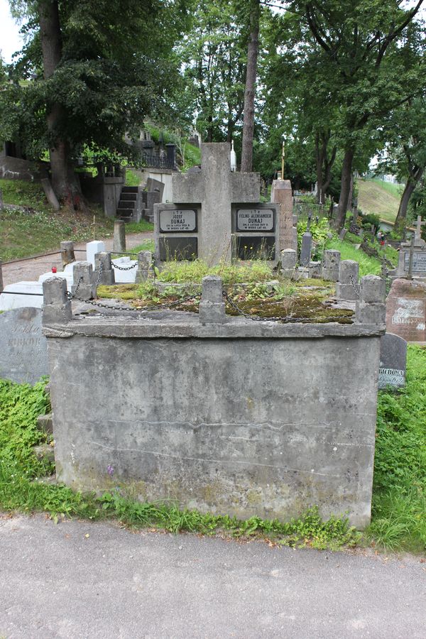 Grobowiec Feliksa i Józefa Dunajów, cmentarz Na Rossie w Wilnie, stan z 2013