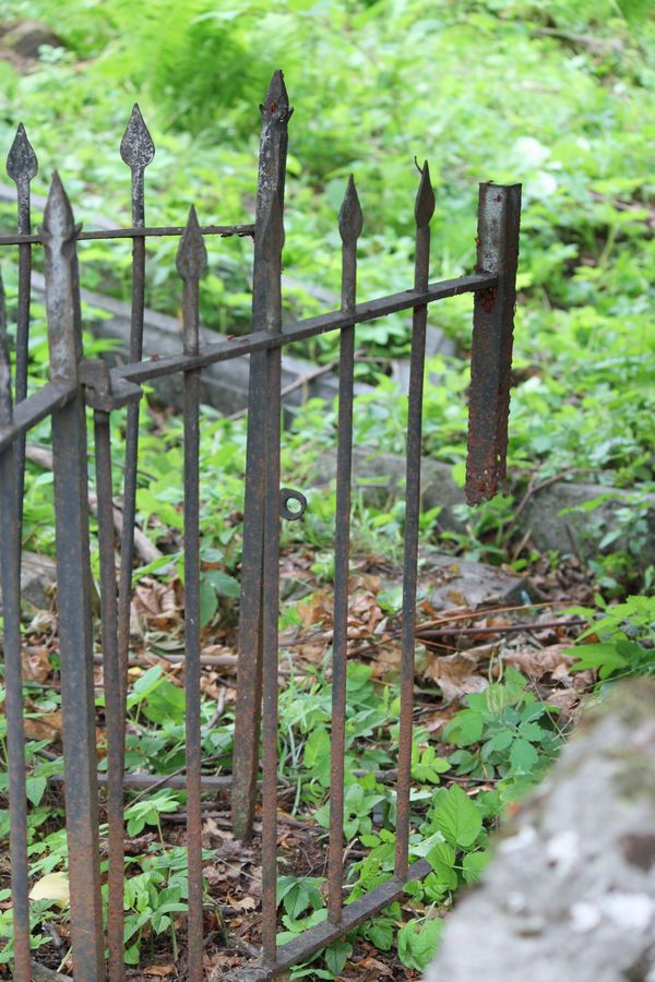 Fencing of the tombstone of Bronislaw Kozlowski and Jan Bujniecki, Ross cemetery in Vilnius, as of 2013.