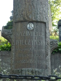 Fragment of Kazimierz Wilczynski's tombstone, Ross cemetery, as of 2016
