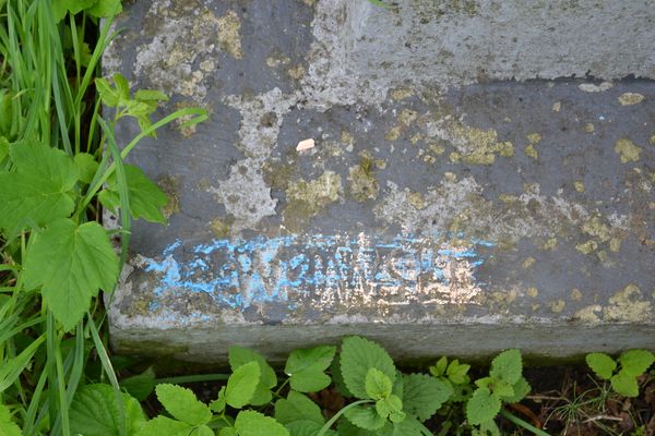 Fragment of the tombstone of Bronislawa Winczowa, Ross Cemetery in Vilnius, as of 2013.