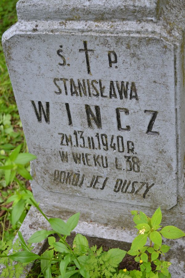Tombstone of Stanislawa Wincz, Ross Cemetery in Vilnius, as of 2013.