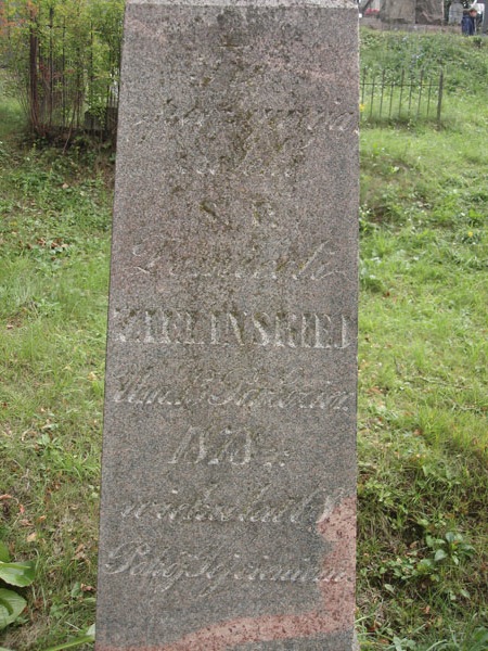 Detail of the gravestone of Domicela Zielinska, Rossa cemetery in Vilnius, as of 2013