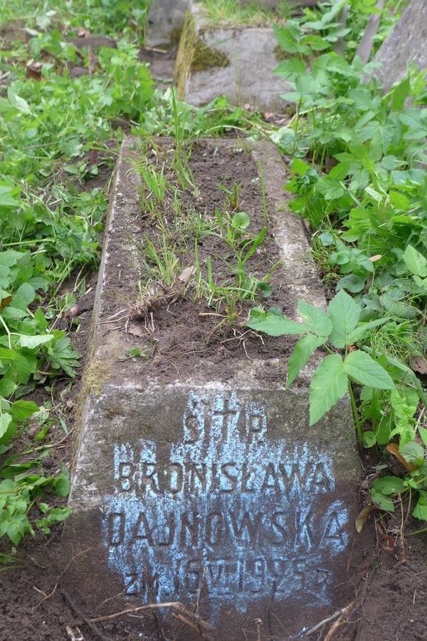 Nagrobek Bronisławy Dajnowskiej, cmentarz Na Rossie w Wilnie, stan z 2013