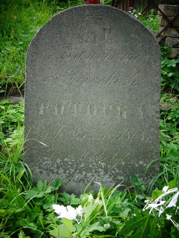 Tombstone of Franciszka Potocka, Rossa cemetery in Vilnius, as of 2013.