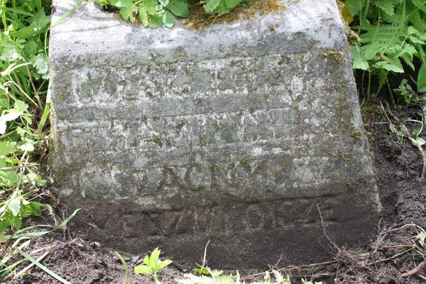 Fragment of Maurycy Marcinkiewicz's tombstone, from the Ross Cemetery in Vilnius, as of 2013