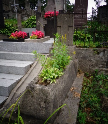 Nagrobek Marii Sawickiej, cmentarz Na Rossie w Wilnie, stan z 2013 roku