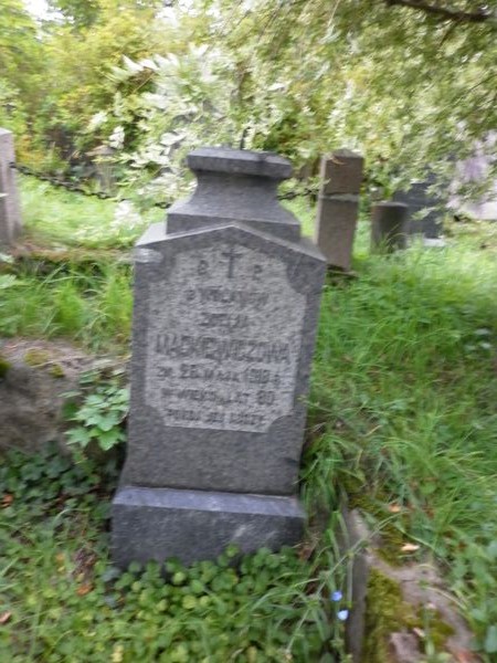 Tombstone of Zofia Mackiewicz, Na Rossie cemetery in Vilnius, as of 2013