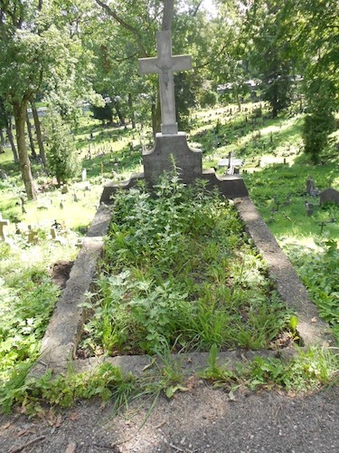 Grobowiec Edmunda i Jadwigi Rodziewiczów, cmentarz Na Rossie w Wilnie, stan z 2013 r.