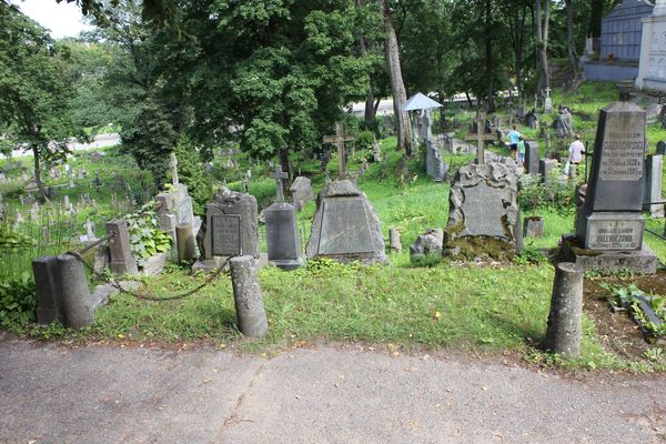 Tombstone section of Aniela and Karol Halický, Na Rossie cemetery in Vilnius, as of 2013