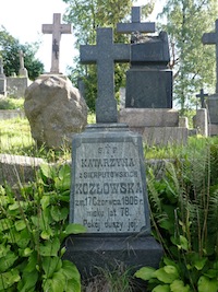 Nagrobek Katarzyny Kozłowskiej, cmentarz na Rossie, stan z 2013 roku