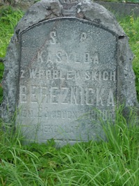 Tombstone of Kasylda Bereznicka, Ross cemetery, as of 2013