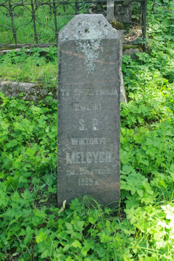Tombstone of Victoria Melcych, Na Rossa cemetery in Vilnius, as of 2013.