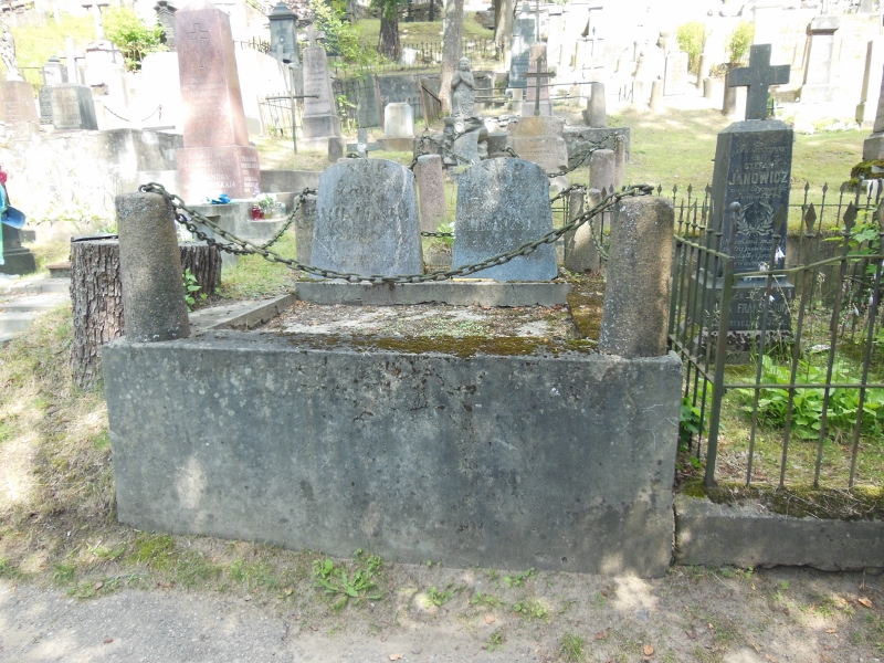 Grobowiec Franciszki i Daniela Mikulskich, cmentarz na Rossie w Wilnie, stan z 2014