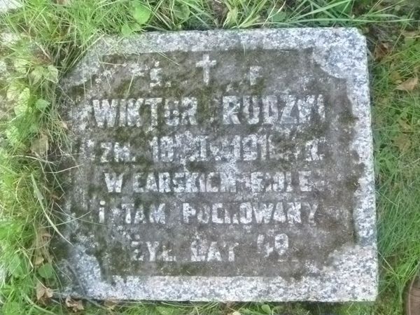 Tombstone of Viktor Rudzki, Ross cemetery, as of 2013