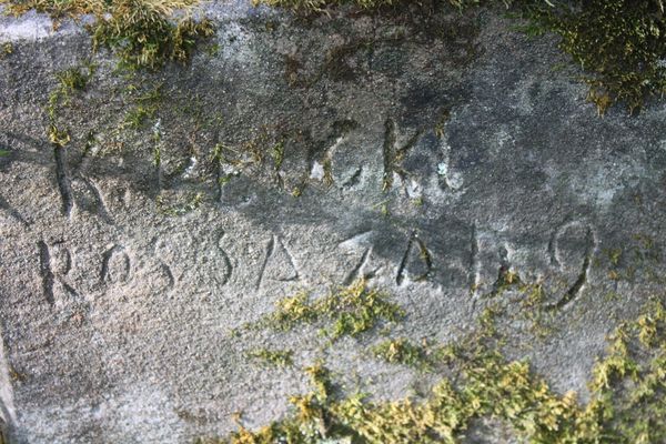 Detail of the gravestone of Jozef Tomaszkiewicz, from the Ross cemetery in Vilnius, as of 2013