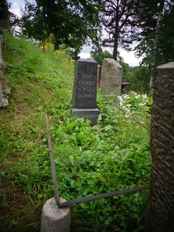 Tombstone of Jozef Kulawiec, Na Rossie cemetery in Vilnius, as of 2013
